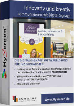 HyScreen® Wallboard Lizenz – 1 Jahr | Digital-Signage für Schulen 